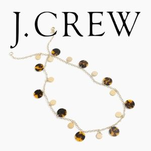 J. Crew Tortoise disc necklace